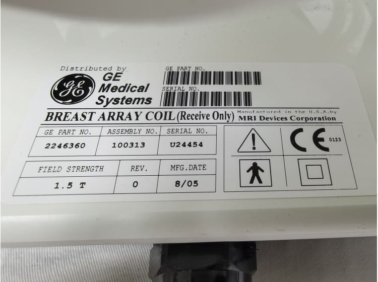 GE Breast Array Coil PN 2246360 for GE MRI