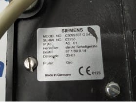 03099707 G543 87169914 Footswitch for C-Arm Siemens Sieremobil Compact