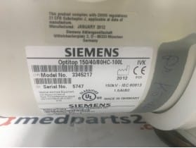 SIEMENS OPTITOP 150/40/80HC-100L X-Ray Tube P/N 3345217