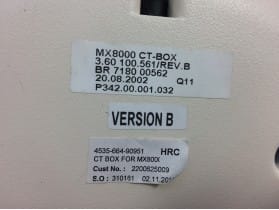 MX 8000 CT-BOX CT Scanner P/N 4535-664-90951