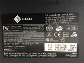EIZO L768  Monitor Parts P/N 0FTD0718