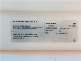 GE ESSENTIAL LFOV Detector Mammo Unit Parts P/N 5144831-2 / 5199816-1