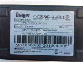 DRAGER PWR Supply G/GXL/V Power Supply Parts P/N MS18508